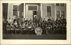 Stonington ME High School Music Band 1920s-40s Real Photo Postcard