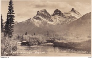 RP; BANFF, Alberta, Canada, 1920-1940s; Three Sisters Peaks