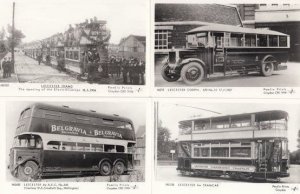 Leicester Tram Opening Of Line DIY Paint Advertising Bus Tramcar 4x Postcard s