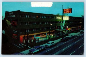 Vancouver Canada Postcard Doric Howe Motor Hotel In Downtown Cars 1966 Vintage