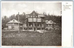 JOHNSTOWN, Pennsylvania PA    NEW MEMORIAL HOSPITAL  ca 1900s  UDB   Postcard