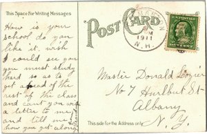 Gale Memorial Library, Laconia NH c1911 Vintage Postcard H28