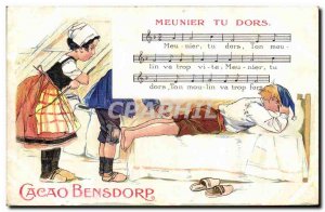 Old Postcard Advertisement Cocoa Bensdorp Meunier you sleep