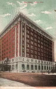 Vintage Postcard 1909 Secor Hotel Building Historic Landmark Toledo Ohio OH