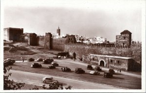 postcard rppc Morocco - Rabat -  Oudayas entrance