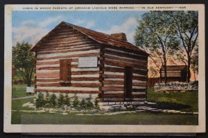 Cabin in Which Lincoln's Parents were Married In Old Kentucky - 1945