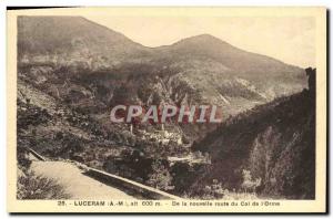 Old Postcard Luceram Of New Route Col L & # 39Orme