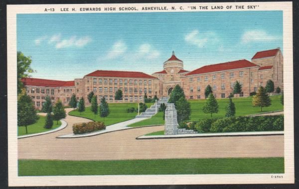 North Carolina colour Lee H. Edwards High School, Asheville, N.C unused