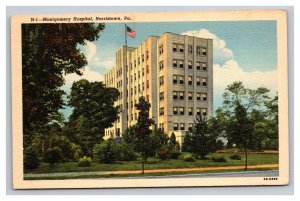 Vintage 1940s Postcard Montgomery Hospital Norristown Pennsylvania