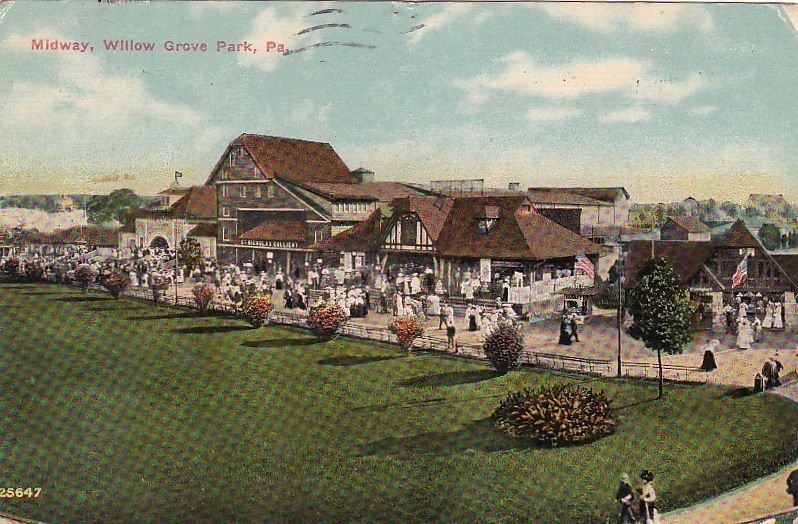 Postcard Midway #2 Willow Grove Park PA