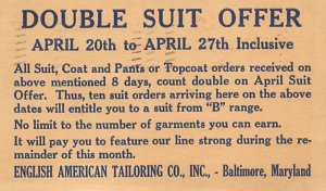 English American Tailoring CO., INC. Baltimore, Maryland MD