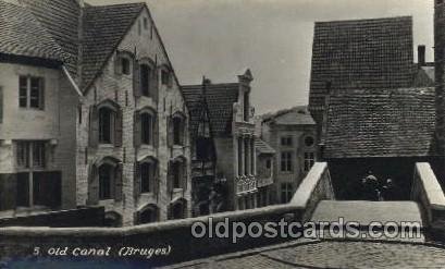 Picturesque Belgium, Old Canal (Bruges) 1933 Chicago, Ill USA Worlds Fair Exp...