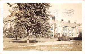 Quarton School Real Photo - Birmingham, Michigan MI  