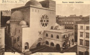 PC JUDAICA, BARCOLA, NUOVO TEMPIO ISRAELITICO, Vintage Postcard (B41781)