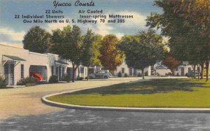 Yucca Courts Motel US 70 285 Roswell linen postcard