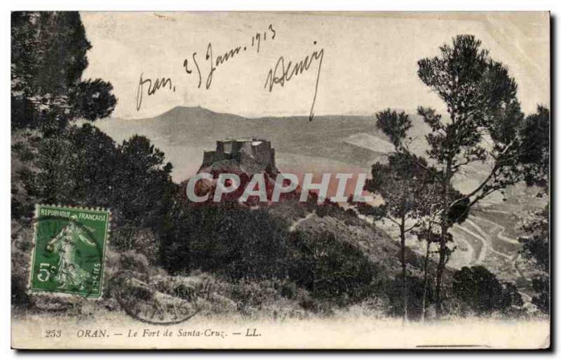 Algeria Oran Old Postcard The Fort Santa Cruz