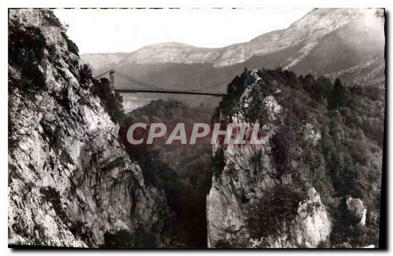 Old Postcard The Bauges Picturesque Bridge the Abyss