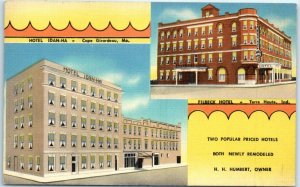 Hotel Idan-Ha, Cape Girardeau, Missouri & Filbeck Hotel, Terra Haute, Indiana