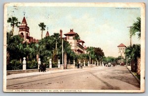 Vintage Florida Postcard - Kings Street  St. Augustine  1912