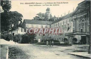 Old Postcard Chambery Savoie Chateau of Dukes of Savoy Court interior La Tour...