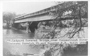 Hanover New Hampshire Ledyard Covered Bridge Real Photo Postcard AA74468