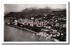 Old Postcard Evian Les Bains Beach City and Le Massif De La Dent d & # 39Oche
