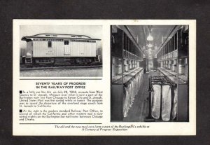 IL Century of Progress Expo 1933 Burlington Railroad Train Chicago Illinois PC
