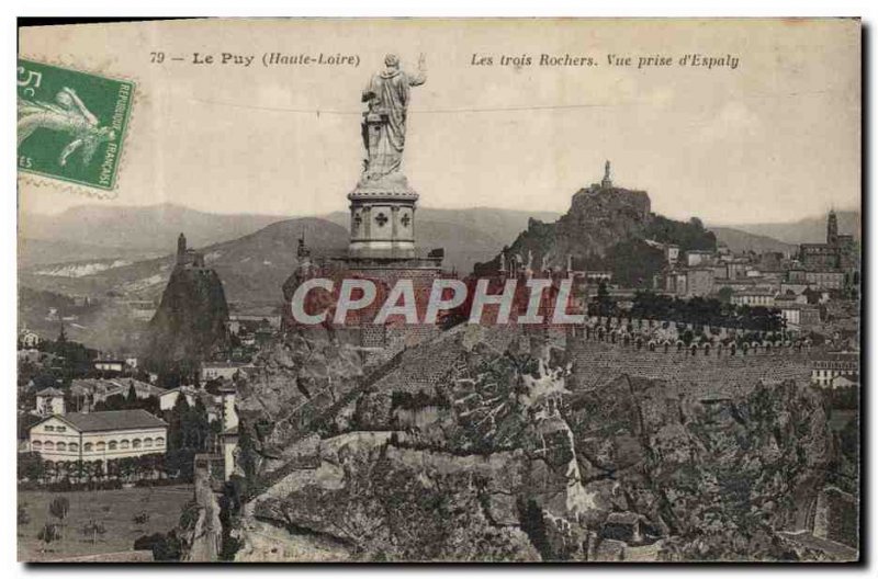 Old Postcard Le Puy Three Rocks View jack jack & # 39Espaly