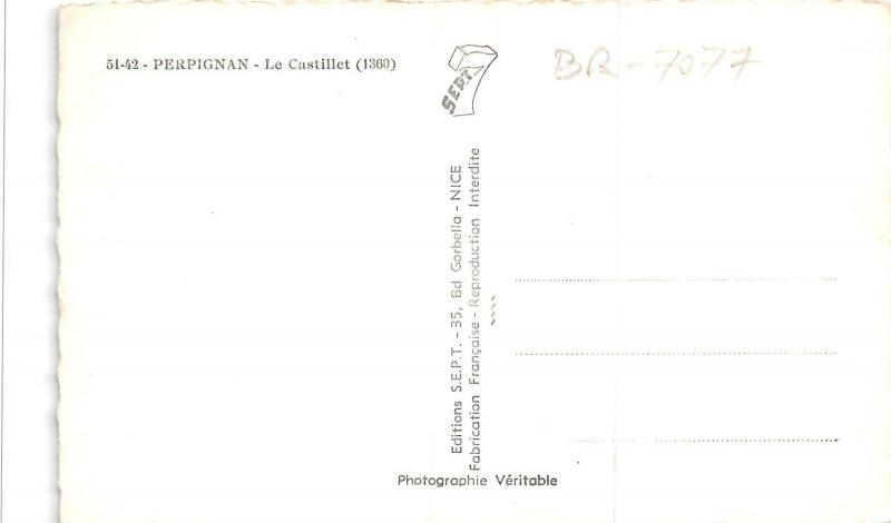 BR7077 Perpignan Le Castillet  france
