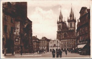 Czech Republic Praha Staromestske Namesti Prague Vintage RPPC 03.19