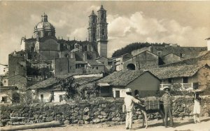 Mexico Real Photo Postcard Taxco Mexican View Types donkey transport 