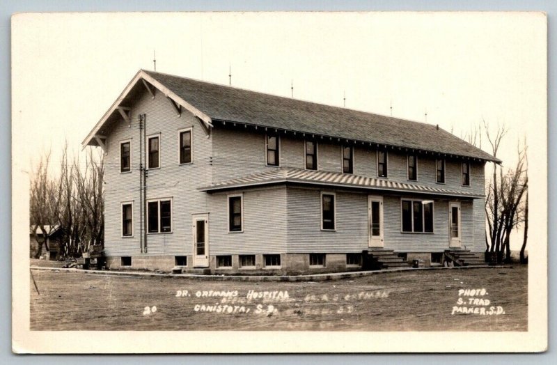 RPPC Dr. Ortman's Hospital  Canistota South Dakota  Postcard