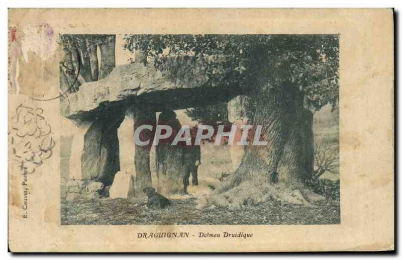 Old Postcard Dolmen Megalith Dolmen Druidic Draguignan