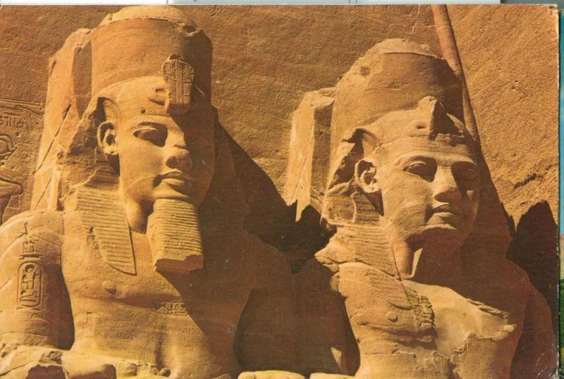 Egypt, Abou Simbel Rock Temple of Ramses II, used Postcard 