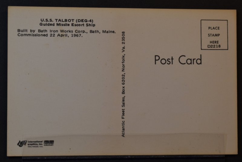 US Navy Ship - U.S.S. Talbot [DEG-4]