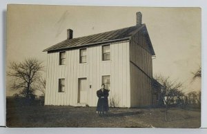 RPPC Nice View of A Pioneer Home or Farmhouse Real Photo Postcard P9