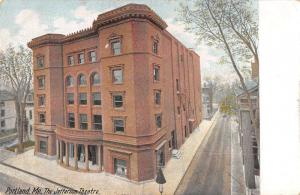 Portland Maine Jefferson Theatre Exterior Street View Antique Postcard K20543