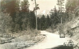 Auto White Mountains Dark Canyon Ruidoso New Mexico 1930s Photo Postcard 21-3778