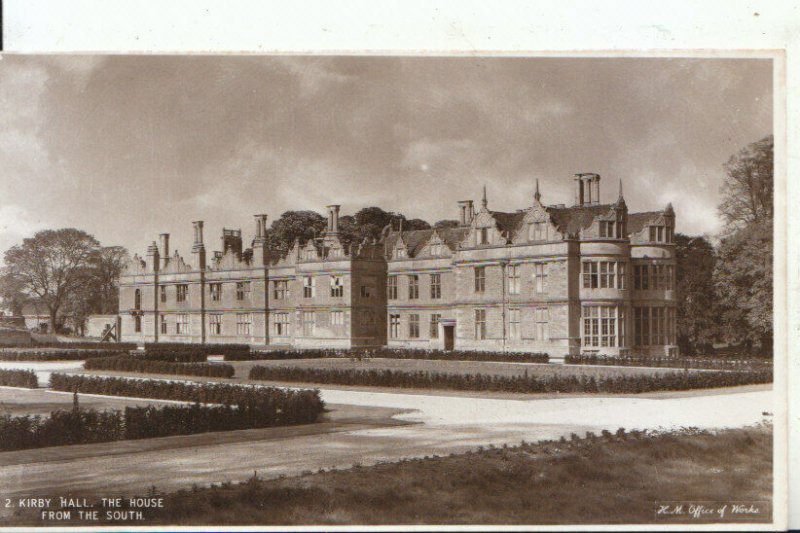 Northamptonshire Postcard - Kirby Hall - The House from The South - Ref 14808A