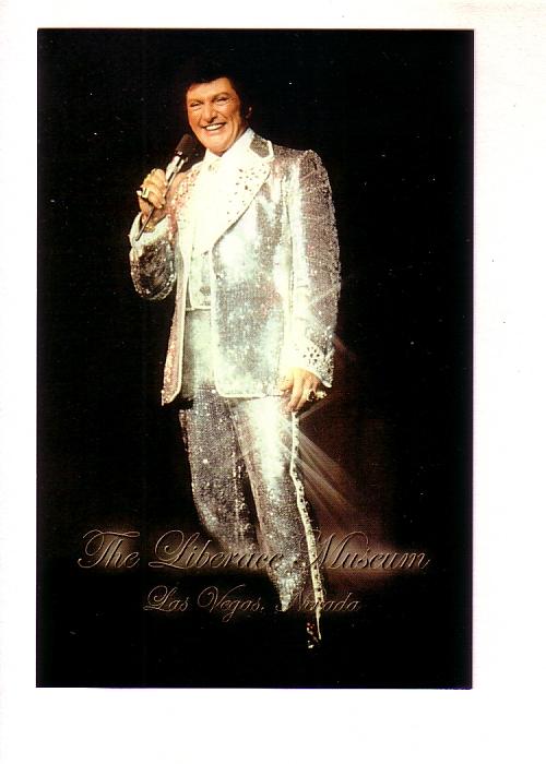 Liberace SInging in Silver Suit, Museum, Las Vegas, Nevada