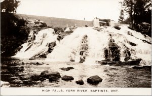 High Falls York River Baptiste Ontario ON Unused Real Photo Postcard F49