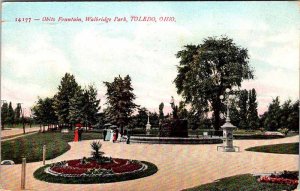 Postcard PARK SCENE Toledo Ohio OH AK1032