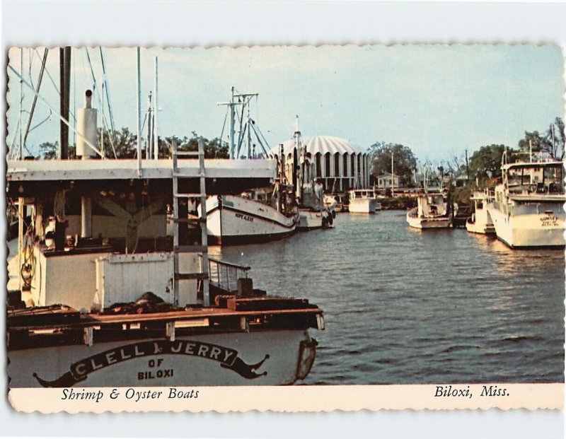 Postcard Shrimp & Oyster Boats Biloxi Mississippi USA