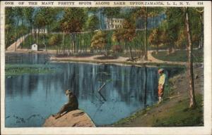 Jamaica Long Island NY Along Lake Upton c1920s Postcard