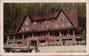 Wigwam Inn Indian River Park BC British Columbia RPPC Postcard E25 *As Is