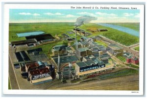 c1940 John Morrell Packing Plant Store Factory Exterior Ottumwa Iowa IA Postcard