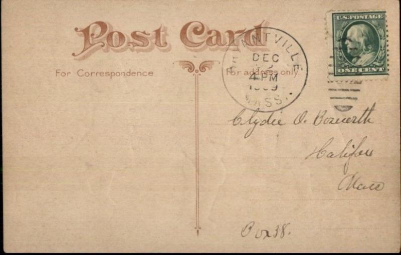 Chriustmas #1146 Children Bring Home the Tree c1910 Postcard