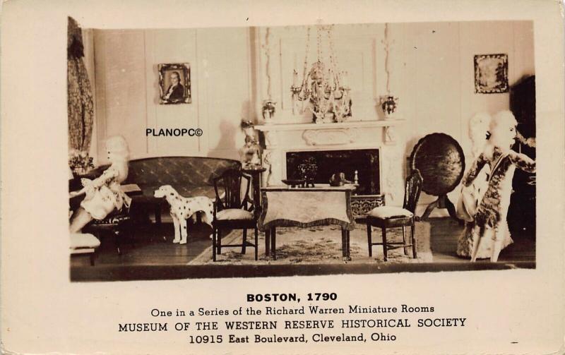 CLEVELAND, OHIO WESTERN RESERVE HIST. MUSEUM SET OF 4 RPPC REAL PHOTO POSTCARD