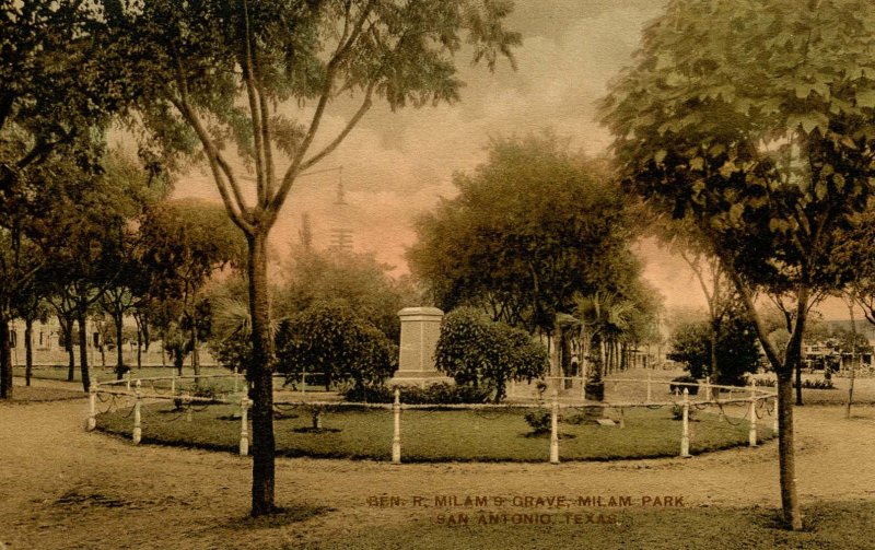 TX - San Antonio. Milam Park, Ben Milam's Grave