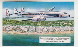 P2127, vintage postcard eastern airlines super c constellation airplane